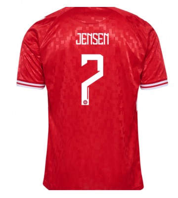 Danmark Mathias Jensen #7 Replika Hjemmebanetrøje EM 2024 Kortærmet